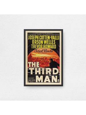 The Third Man Tasarım 3 Film Posteri Çerçeveli Tablo Sinema Odası Duvar Dekoru