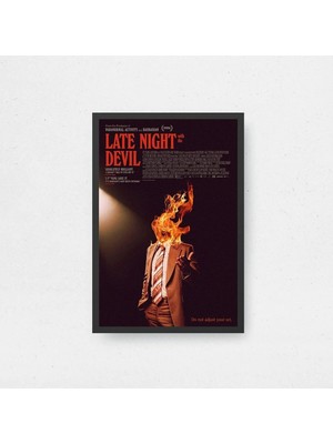 Late Night With The Devil Film Posteri Çerçeveli Tablo Sinema Odası Duvar Dekoru