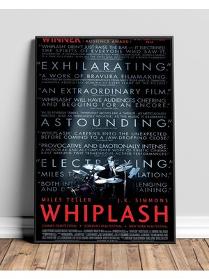 Whiplash Tasarım 3 Film Posteri Çerçeveli Tablo Sinema Odası Duvar Dekoru