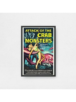 Attack Of The Crab Monsters Film Posteri Çerçeveli Tablo Sinema Odası Duvar Dekoru