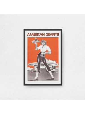 American Graffiti Film Posteri Çerçeveli Tablo Sinema Odası Duvar Dekoru