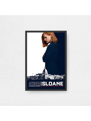 Miss Sloane Film Posteri Çerçeveli Tablo Sinema Odası Duvar Dekoru