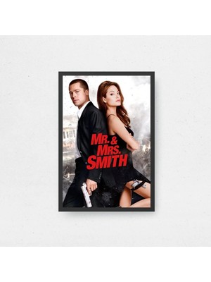 Mr. & Mrs. Smith Film Posteri Çerçeveli Tablo Sinema Odası Duvar Dekoru