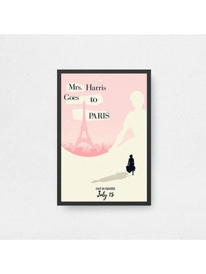 Mrs. Harris Goes To Paris Film Posteri Çerçeveli Tablo Sinema Odası Duvar Dekoru