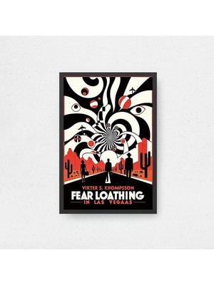 Fear And Loathing In Las Vegas Tasarım 2 Film Posteri Çerçeveli Tablo Sinema Odası Duvar Dekoru