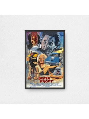 Death Proof Film Posteri Çerçeveli Tablo Sinema Odası Duvar Dekoru