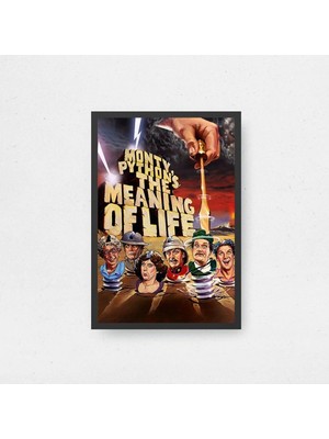 Monty Python's The Meaning Of Life Film Posteri Çerçeveli Tablo Sinema Odası Duvar Dekoru