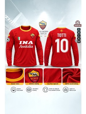 North Babıl Nostaljik Efsane As Roma Uzun Kol Totti Forma