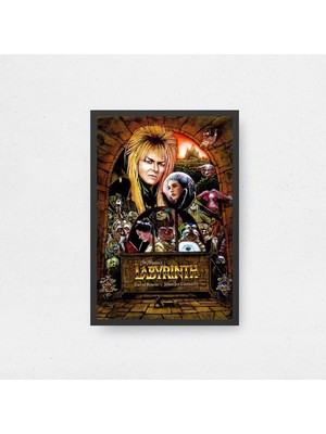 Labyrinth Tasarım 3 Film Posteri Çerçeveli Tablo Sinema Odası Duvar Dekoru