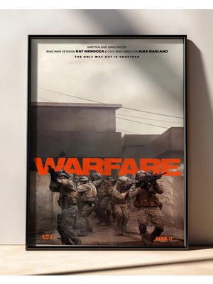 Warfare Tasarım 2 Film Posteri Çerçeveli Tablo Sinema Odası Duvar Dekoru