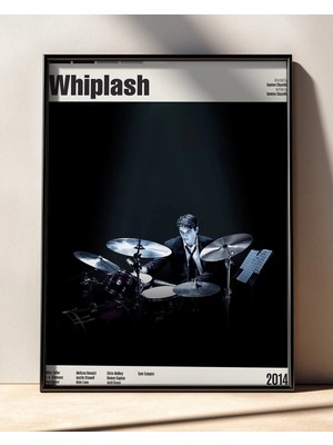 Whiplash Tasarım 8 Film Posteri Çerçeveli Tablo Sinema Odası Duvar Dekoru