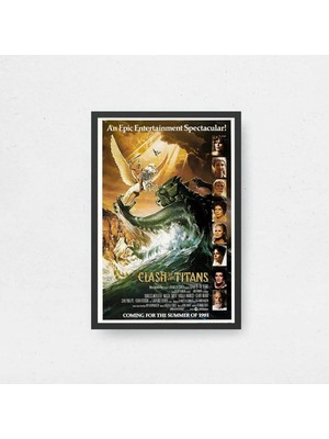 Clash Of The Titans Tasarım 2 Film Posteri Çerçeveli Tablo Sinema Odası Duvar Dekoru