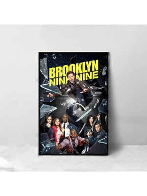 Brooklyn Nine-Nine Tasarım 2 Film Posteri Çerçeveli Tablo Sinema Odası Duvar Dekoru