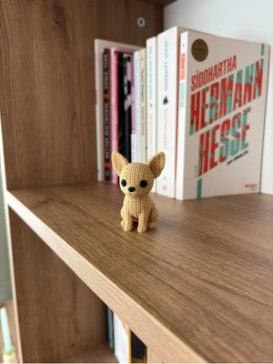 Rumon Örgü Dokulu Sevimli Köpek Biblo | Dekoratif Masa ve Raf Süsü