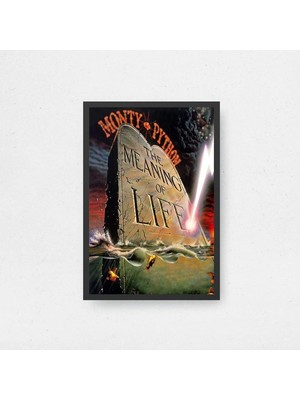 Monty Python's The Meaning Of Life Tasarım 2 Film Posteri Çerçeveli Tablo Sinema Odası Duvar Dekoru