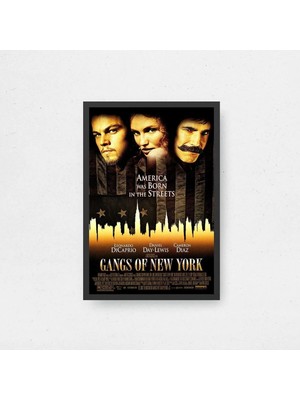 Gangs Of New York Film Posteri Çerçeveli Tablo Sinema Odası Duvar Dekoru