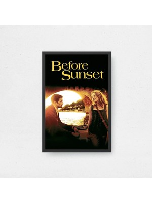 Before Sunset Film Posteri Çerçeveli Tablo Sinema Odası Duvar Dekoru