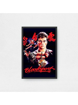 Bloodsport Tasarım 2 Film Posteri Çerçeveli Tablo Sinema Odası Duvar Dekoru