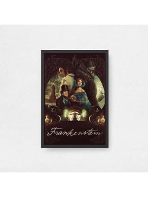 Frankenstein Tasarım 2 Film Posteri Çerçeveli Tablo Sinema Odası Duvar Dekoru