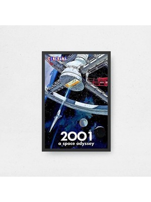 2001 A Space Odyssey Film Posteri Çerçeveli Tablo Sinema Odası Duvar Dekoru
