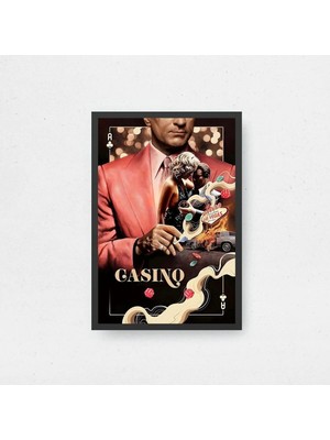 Casino Tasarım 2 Film Posteri Çerçeveli Tablo Sinema Odası Duvar Dekoru