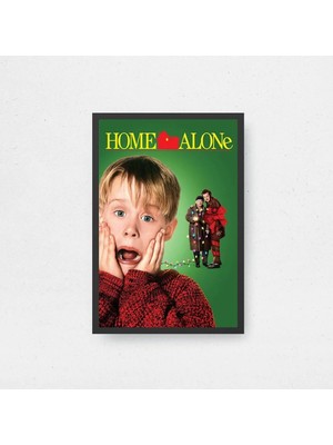 Home Alone Tasarım 3 Film Posteri Çerçeveli Tablo Sinema Odası Duvar Dekoru
