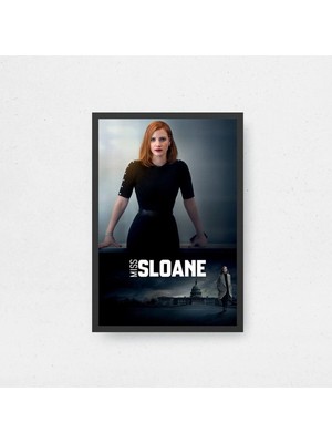 Miss Sloane Tasarım 2 Film Posteri Çerçeveli Tablo Sinema Odası Duvar Dekoru