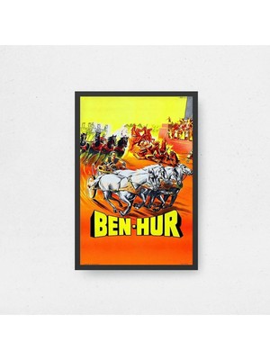 Ben-Hur Film Posteri Çerçeveli Tablo Sinema Odası Duvar Dekoru
