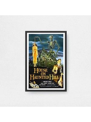 House On Haunted Hill Film Posteri Çerçeveli Tablo Sinema Odası Duvar Dekoru