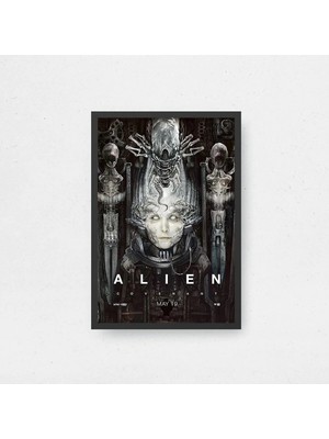 Aliens Film Posteri Çerçeveli Tablo Sinema Odası Duvar Dekoru