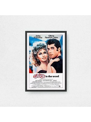 Grease Film Posteri Çerçeveli Tablo Sinema Odası Duvar Dekoru