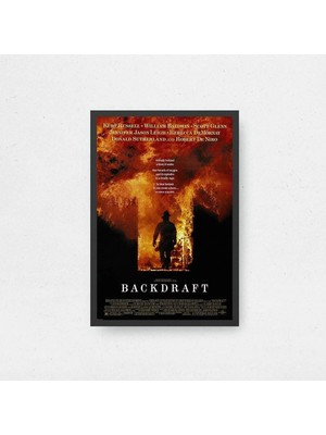 Backdraft Film Posteri Çerçeveli Tablo Sinema Odası Duvar Dekoru