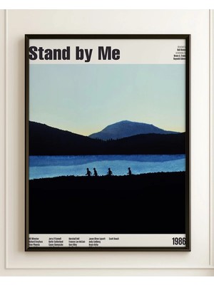 Stand By Me Tasarım 2 Film Posteri Çerçeveli Tablo Sinema Odası Duvar Dekoru