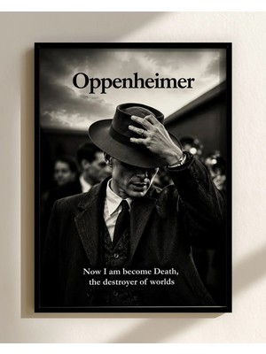 Oppenheimer Tasarım 3 Film Posteri Çerçeveli Tablo Sinema Odası Duvar Dekoru
