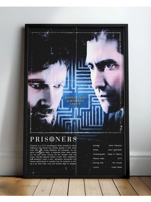 Prisoners Tasarım 3 Film Posteri Çerçeveli Tablo Sinema Odası Duvar Dekoru