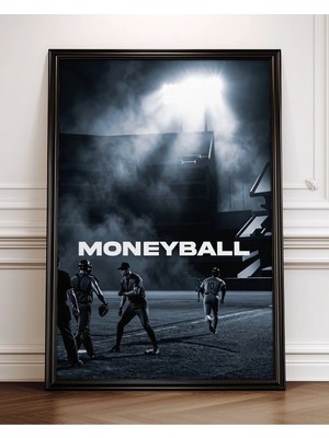 Moneyball Tasarım 2 Film Posteri Çerçeveli Tablo Sinema Odası Duvar Dekoru