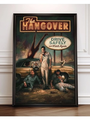 The Hangover Tasarım 4 Film Posteri Çerçeveli Tablo Sinema Odası Duvar Dekoru