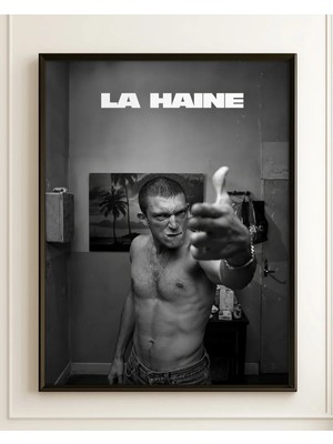 La Haine Tasarım 4 Film Posteri Çerçeveli Tablo Sinema Odası Duvar Dekoru