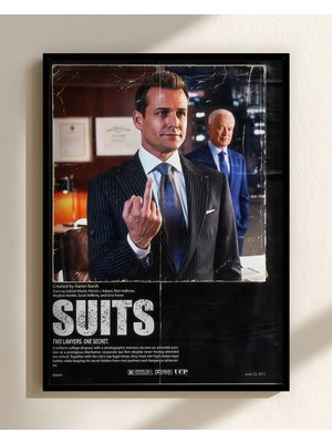 Suits Tv Show Tasarım 3 Film Posteri Çerçeveli Tablo Sinema Odası Duvar Dekoru