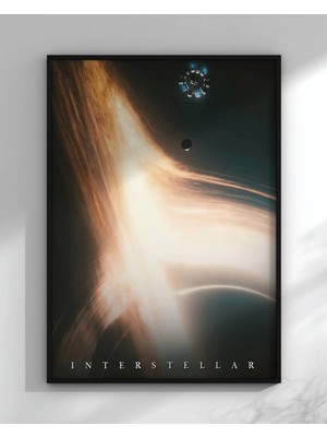 Interstellar Tasarım 27 Film Posteri Çerçeveli Tablo Sinema Odası Duvar Dekoru