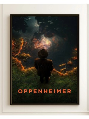 Oppenheimer Tasarım 4 Film Posteri Çerçeveli Tablo Sinema Odası Duvar Dekoru