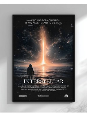Interstellar Tasarım 11 Film Posteri Çerçeveli Tablo Sinema Odası Duvar Dekoru
