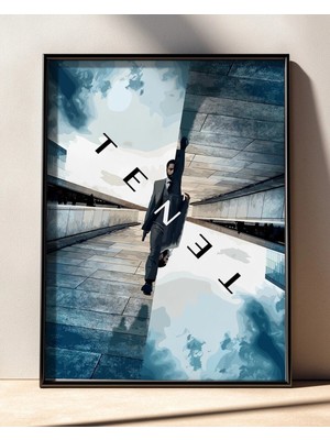 Tenet Tasarım 3 Film Posteri Çerçeveli Tablo Sinema Odası Duvar Dekoru