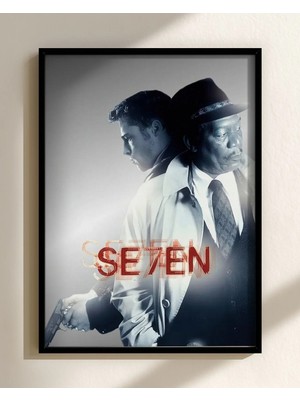 SE7EN Tasarım 8 Film Posteri Çerçeveli Tablo Sinema Odası Duvar Dekoru