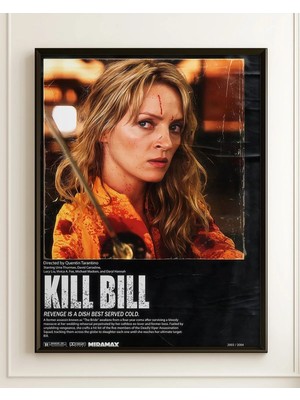 Kill Bill Tasarım 3 Film Posteri Çerçeveli Tablo Sinema Odası Duvar Dekoru