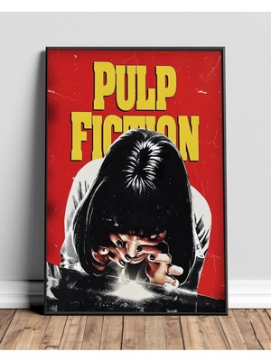 Pulp Fiction Tasarım 16 Film Posteri Çerçeveli Tablo Sinema Odası Duvar Dekoru