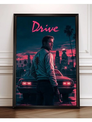 Drive Tasarım 3 Film Posteri Çerçeveli Tablo Sinema Odası Duvar Dekoru