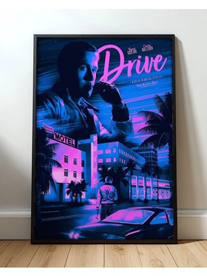Drive Tasarım 4 Film Posteri Çerçeveli Tablo Sinema Odası Duvar Dekoru