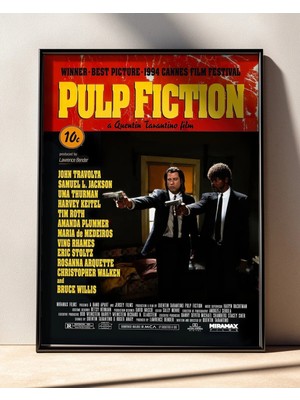 Pulp Fiction Tasarım 13 Film Posteri Çerçeveli Tablo Sinema Odası Duvar Dekoru