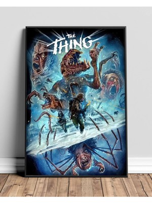The Thing Tasarım 10 Film Posteri Çerçeveli Tablo Sinema Odası Duvar Dekoru